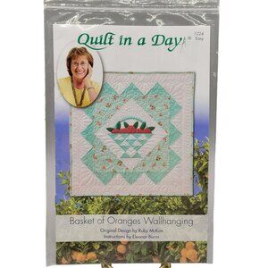 Quilt In A Day Basket Of Oranges Wallhanging No 1224 Easy